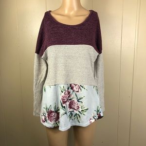 Truself long sleeve multicolored size medium